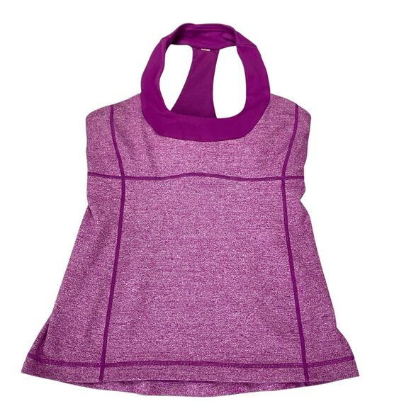 Lululemon Scoop Neck Tank Top Heathered Purple Size 8 (no pads) - Picture 14 of 15